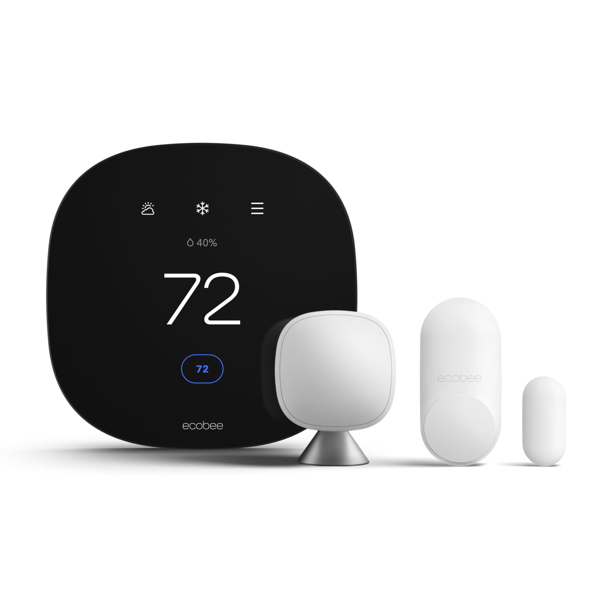 Ecobee3 Lite Smart Thermostat with Whole Home Sensors Bundle - Smart Home Management, Energy Efficiency, Home Automatio