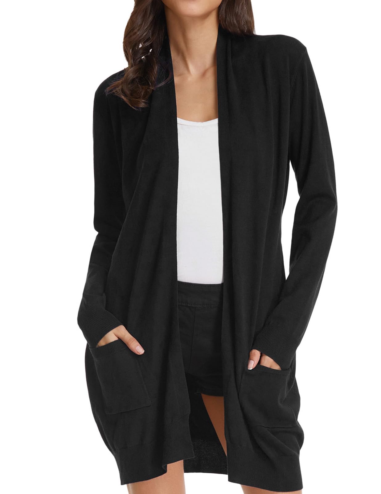 GRACE KARIN Essential Women's Solid Open Front Long Knitted Cardigan Sweater for Casual Wear
| GRACE KARIN Women's Esse