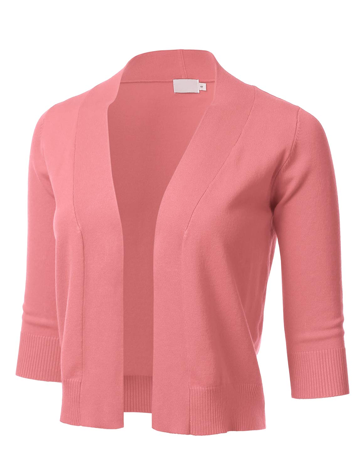 FLORIA Women's Classic Open Front Cropped Cardigan (S-3XL) for Casual Wear Features Warm Knit Material & Multiple Color