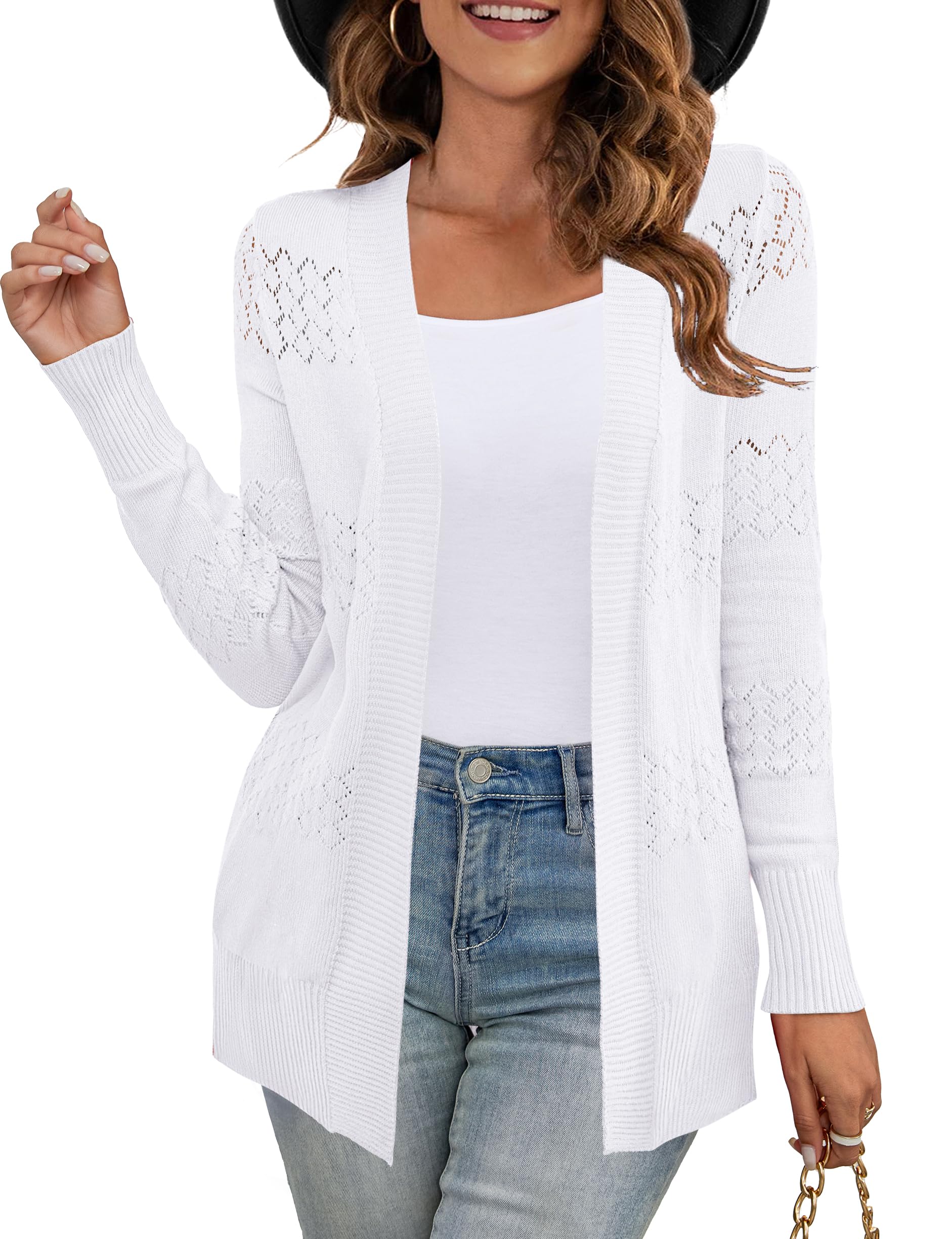 U.Vomade Women's Boho Long Sleeve Open Front Chunky Cable Knit Cardigan for Fall Winter
| U.Vomade Women's Boho Chunky
